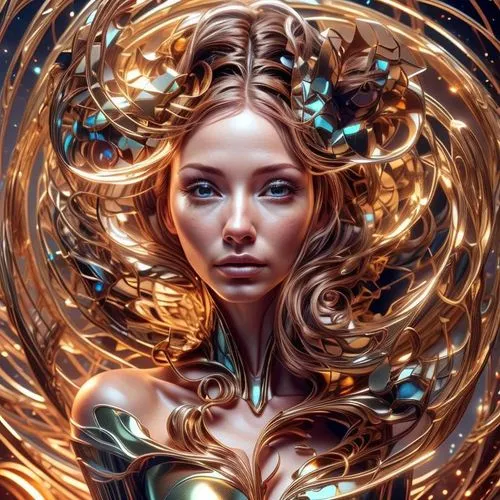 naiad,fantasy art,dryad,amphitrite,sirena,sirene,gold foil mermaid,seelie,fractals art,the enchantress,dryads,fathom,enchantress,naiads,mystical portrait of a girl,margaery,faery,fantasy portrait,sigyn,sorceress