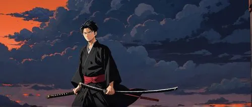 kenjutsu,sōjutsu,samurai,swordsman,shinigami,samurai sword,iaijutsu,samurai fighter,daitō-ryū aiki-jūjutsu,sensei,katana,battōjutsu,ninjutsu,sanshin,jujutsu,cartoon ninja,swordsmen,nine-tailed,mikado,martial arts uniform,Illustration,Realistic Fantasy,Realistic Fantasy 05