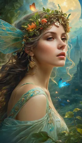 faerie,faery,fantasy art,fantasy picture,fantasy portrait,fairy queen,dryad,the enchantress,mystical portrait of a girl,fae,fantasy woman,fairy tale character,sorceress,fairies aloft,celtic woman,rusalka,heroic fantasy,fairy,mermaid background,spring equinox,Conceptual Art,Fantasy,Fantasy 05