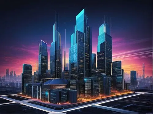 cybercity,cybertown,cyberport,megapolis,futuristic landscape,futuristic architecture,metropolis,microdistrict,cityscape,ctbuh,black city,megalopolis,coruscant,megacorporation,capcities,megacities,city skyline,cyberia,skyscrapers,coldharbour,Art,Artistic Painting,Artistic Painting 35