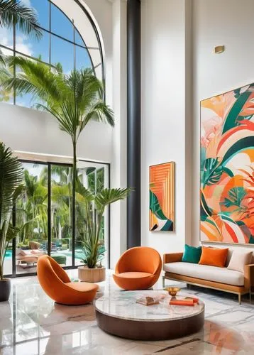 contemporary decor,luxury home interior,modern decor,interior modern design,modern living room,mid century modern,royal palms,interior decor,palms,palm garden,tropical house,interior design,living room,florida home,palmilla,las olas suites,palm fronds,apartment lounge,palm lilies,sunroom,Conceptual Art,Sci-Fi,Sci-Fi 06