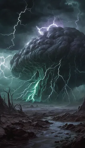 nature's wrath,thunderstorm,lightning storm,a thunderstorm cell,thunderclouds,the storm of the invasion,thunderheads,thundercloud,thunderstorm mood,sea storm,storm,san storm,fantasy landscape,thunderhead,storm clouds,strom,lightning strike,northrend,lightning damage,maelstrom,Illustration,Realistic Fantasy,Realistic Fantasy 47