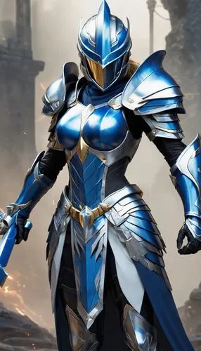 Concept: A team of elite female soldiers who protect the innocent and fight for justice, using their combat skills and supernatural abilities to vanquish their foes.
Costume: Sleek, silver armor with 