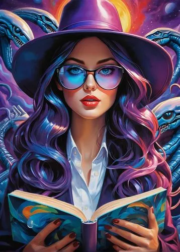 librarian,bibliophile,magic book,bookworm,book wallpaper,spellbook,sci fiction illustration,llibre,bookish,sorcerers,women's novels,welin,book glasses,shusterman,scholastic,sorceresses,read a book,lectura,arcanjo,bookworms,Conceptual Art,Oil color,Oil Color 25