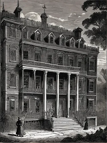 lithograph,dillington house,doll's house,19th century,kennel club,dandelion hall,engraving,balmoral hotel,athenaeum,the haunted house,garden elevation,the victorian era,flock house,the palace,victorian,house drawing,palace,xix century,villa balbiano,town house,Art,Classical Oil Painting,Classical Oil Painting 39