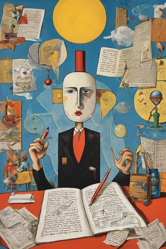 reading magnifying glass,curriculum vitae,book illustration,meticulous painting,child with a book,manuscript,mindmap,hans christian andersen,curriculum,surrealism,man with a computer,art dealer,vintage ilistration,the collector,psychoanalysis,vincent van gough,folk art,sci fiction illustration,art world,theoretician physician,Illustration,Black and White,Black and White 25