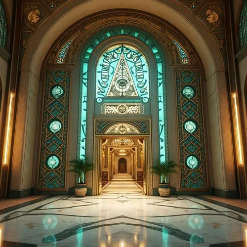 theed,mihrab,pneuma,hall of the fallen,minbar,the hassan ii mosque,bioshock,ornate room,portal,hrab,hallway,emerald,doorways,entrance hall,sanctuary,ornate,labyrinthian,doorway,sanctum,entranceway,Photography,General,Realistic