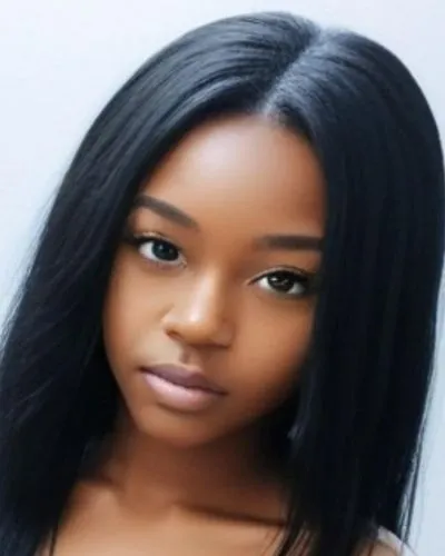 a very attractive woman with long black hair,azealia,akuapem,kunbi,shekhinah,nigerian,skai