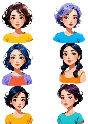 sewing pattern girls,acerola family,hairstyles,hair coloring,hair clips,mermaid vectors,fashion vector,icon set,artificial hair integrations,pixie-bob,acerola,fairy tale icons,retro women,women clothes,vector graphics,retro cartoon people,avatars,gradient mesh,indonesian women,fruits icons,Conceptual Art,Oil color,Oil Color 10