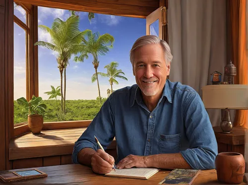 george w bush,portrait background,bill woodruff,jim's background,scullion,official portrait,author,feingold,book illustration,jerry,studio ghibli,molokai,artist portrait,haiti,an investor,idyllic,portrait of christi,retirement,kerry,on the palm,Illustration,Realistic Fantasy,Realistic Fantasy 44