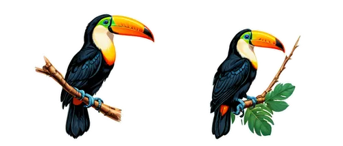 caracaras,toucans,malkoha,hornbills,couple macaw,pajaros,tropical birds,pericos,tropicbirds,toco toucan,macaws on black background,barbets,macaws,parrot couple,ramphastos,passerine parrots,white storks,growth icon,colorful birds,helmetshrikes,Unique,Design,Sticker