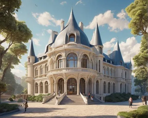 fairy tale castle,fairytale castle,chateau,castelul peles,chateaux,dreamhouse,hotel de cluny,ritzau,french building,victorian house,bendemeer estates,castlelike,castle of the corvin,villate,gondolin,mansion,gold castle,tournay,cendrillon,castel,Illustration,Retro,Retro 12