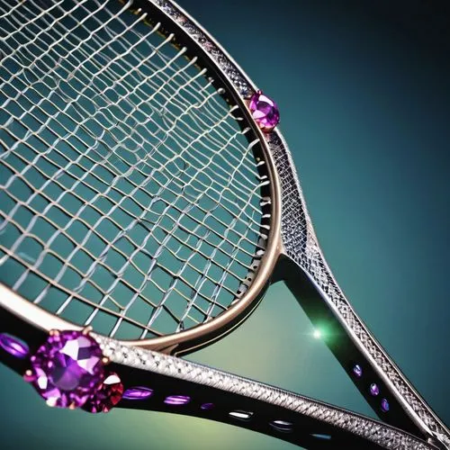 a jeweled tennis racket,racquets,racquet,groundstrokes,tennis,babolat,rackets,yonex,forehands,woman playing tennis,racket,racquetball,vytenis,teamtennis,wta,badminton,racketball,pennetta,mattek,bahram