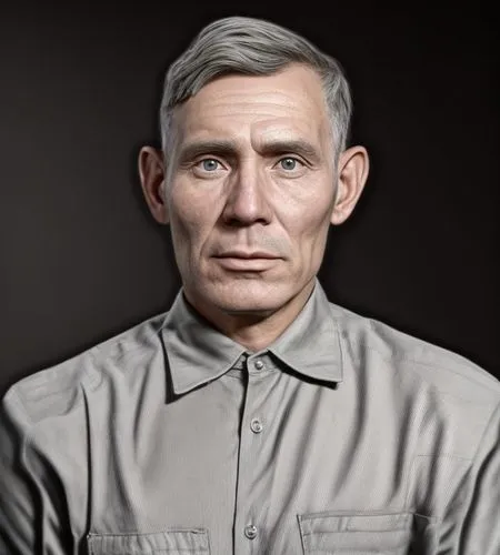 an old man with grey hair wearing a gray shirt,yarkovsky,rautavaara,tarkin,topoyev,sarek,schweikert,Common,Common,Natural