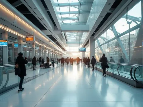 moving walkway,heathrow,euroairport,aeroports,airtrain,worldport,passagers,roissy,airports,schipol,schiphol,gatwick,flughafen,pulkovo,guideways,skytrain,concourses,berlin brandenburg airport,dulles,downsview,Photography,General,Realistic