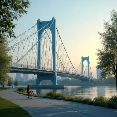 cable-stayed bridge,triborough,dandong,outerbridge,han river,renderings,suspension bridge,malopolska breakthrough vistula,tacony,tangshan railway bridge,hohenzollern bridge,3d rendering,scenic bridge,queensborough,danube bridge,bridgepoint,triboro,memorial bridge,centerbridge,jiongming,Photography,General,Realistic