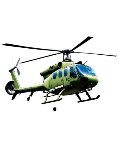 Military chopper, helicopter, solo, metallic body, rotor blades spinning, cockpit windows, pilot seat, control stick, green camouflage, desert terrain, dynamic pose, low-angle shot, dramatic lighting,