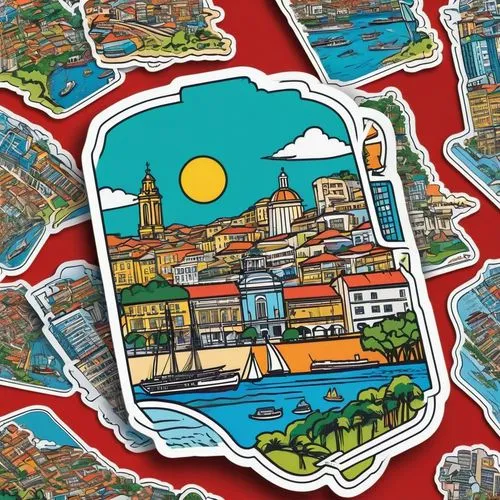 havana,acapulco,rio de janeiro,porto alegre,valparaiso,maya city,honolulu,cartagena,jeju,nicaraguan cordoba,kaohsiung city,da nang,metropolises,tijuana,mombasa,cebu,havana cuba,clipart sticker,kampala,maracaibo,Unique,Design,Sticker