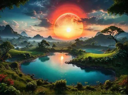 fantasy landscape,landscape background,fantasy picture,nature background,alien planet,beautiful landscape,Photography,General,Fantasy