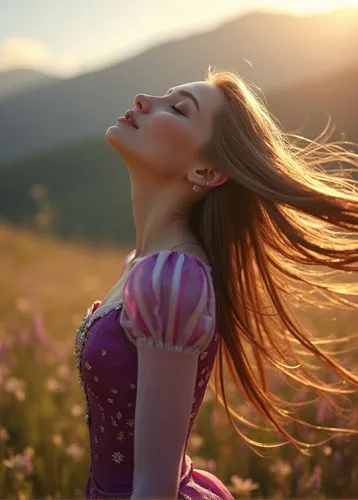 gracefulness,celtic woman,little girl in wind,cheerfulness,exhilaration,breathwork,Photography,General,Commercial