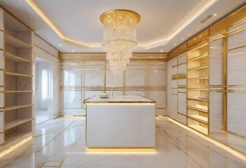 luxury bathroom,walk-in closet,beauty room,gold lacquer,gold bar shop,luxury home interior,gold wall,interior decoration,boucheron,ceiling light,champagne cooler,modern minimalist bathroom,mouawad,laprairie,search interior solutions,pantry,guerlain,poshest,ceiling lighting,cabinetry,Photography,General,Commercial