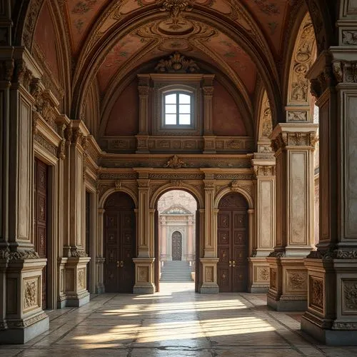 kunsthistorisches museum,certosa di pavia,louvre,borromini,mirogoj,certosa,enfilade,residenz,uffizi,corridor,louvre museum,semperoper,monastery of santa maria delle grazie,hallway,venaria,sulpice,baglione,lateran,pinacoteca,sorbonne,Photography,General,Realistic