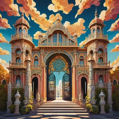 kaleidoscape,persian architecture,jaipur,ghaznavi,agrabah,tajmahal,dehli,karakas,mandir,rajasthan,marble palace,chhatris,asian architecture,temples,fractals art,palaces,portal,deruta,harmandir,iranian architecture,Unique,Paper Cuts,Paper Cuts 07