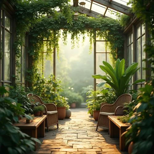 conservatory,greenhouse,sunroom,winter garden,conservatories,green garden,plant tunnel,tunnel of plants,wintergarden,orangery,patio,pergola,balcony garden,atriums,the garden,roof garden,houseplants,indoor,greenhouse cover,verdant,Photography,General,Realistic