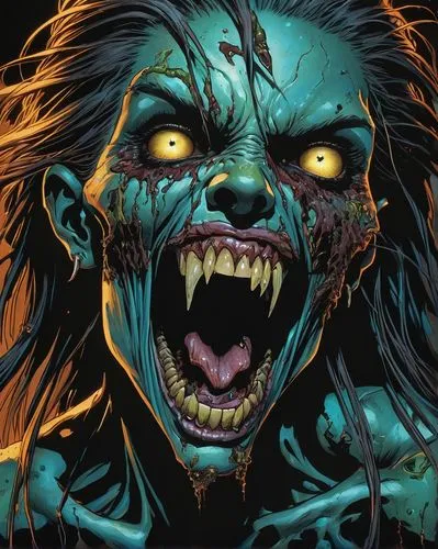 morbius,corben,brubaker,lobo,zombie,grimmett,hannegan,mcniven,witchblade,bisley,horrida,frightful,darick,macniven,zombi,pumpkinhead,zombified,dematteis,scary woman,zombo,Illustration,American Style,American Style 01