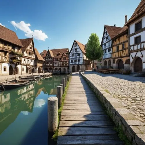 half-timbered houses,pegnitz,colmar,thun,medieval town,colmar city,bamberg,nuremberg,escher village,half-timbered wall,thun lake,regnitz,timbered,city moat,sarnen,half-timbered house,finschhafen,medieval street,hildesheim germany,quedlinburg