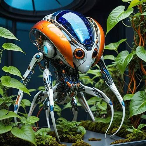 nautilus,eega,cyberdog,plant protection drone,biotic,tiger turtle,tekturna,spyder,poison dart frog,patapon,kshatriya,vibius,aquanaut,biotrog,biospheres,tarantula,exoskeleton,morpholino,vanu,mutator,Photography,General,Realistic