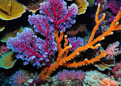 Describe the beauty of a soft coral reef.,bubblegum coral,soft corals,corals,feather coral,coral reefs,hard corals,coral reef,deep coral,coral fingers,soft coral,marine diversity,sea life underwater,s