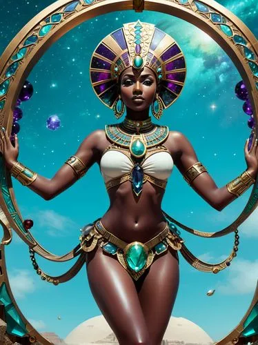 oshun,nubia,neith,afrofuturism,baoshun,cleopatra,nephthys,sumeria,vodun,nubian,byanyima,maliana,nefaria,teferi,wadjet,mariama,danai,nzinga,sisoulith,nefertiti,Illustration,Retro,Retro 13