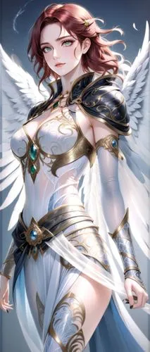 Seraphina is a young woman of a beauty that defies logic, fusing heavenly delicacy with a dark and mysterious edge. Her skin is a pale and luminous tone, almost like ivory, which stands out with an et