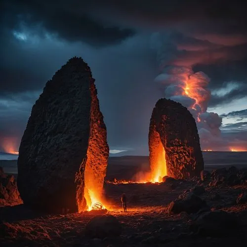 ring of brodgar,lava stones,nyiragongo,lava balls,volcanic landscape,volcanic,Photography,General,Fantasy