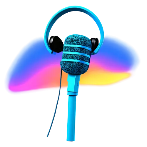 funny audio clips, comedy sound effects, cartoonish style, colorful background, microphone, headphones, sound waves, equalizer display, 3D cartoon microphone, vibrant colors, dynamic composition, soft