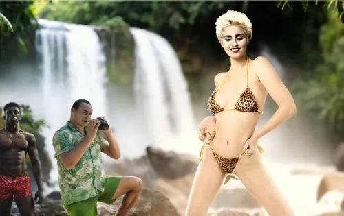 tropico,the blonde in the river,marylyn monroe - female,exoticism,tropicale,madonna