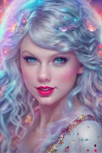 Taylor Swift extremely detailed professional photography of (((an ethereal spirit))) with a mischievous smile and glowy eyes. Otherworldly creature, magical scene, an incredibly beautiful world of won