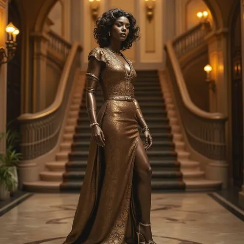 opulence,opulent,tiana,opulently,queen anne,cleopatra,a floor-length dress,lucretia,eveningwear,taraji,evening dress,regal,stately,queen of the night,hippolyta,countess,statuesque,queenly,queenie,gold filigree,Photography,General,Realistic