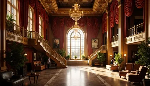 ballroom,ornate room,hallway,grandeur,entrance hall,opulence,dandelion hall,royal interior,corridors,cochere,victorian room,neoclassical,hall of the fallen,radiosity,opulent,palatial,interiors,hall,the palace,ballrooms