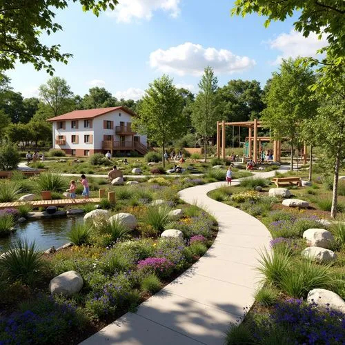 landscaped,3d rendering,landscape design sydney,ecovillage,landscape designers sydney,cohousing,ecovillages,landscaping,netherwood,xeriscaping,nature garden,renderings,new housing development,hovnanian,sketchup,sake gardens,landscape plan,render,flowerbeds,townhomes