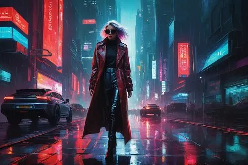 cyberpunk,akira,motoko,noir,transistor,bladerunner,cybercity,protagonist,replicants,pedestrian,synthetic,walking in the rain,replicant,animatrix,elektra,kirca,neuromancer,cyberia,cyberworld,dystopian,Illustration,Abstract Fantasy,Abstract Fantasy 15