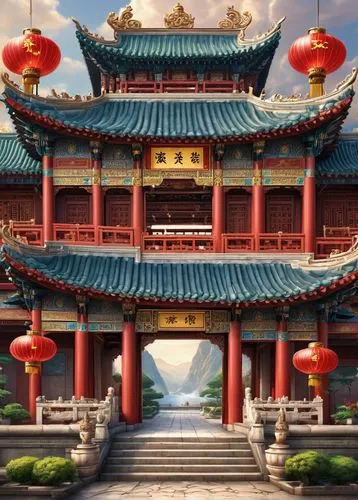 asian architecture,hall of supreme harmony,tianxia,fengshui,sanshui,dojo,xiangfei,jinyuan,jinchuan,baoqing,xixia,yuanzhong,lianzhong,jingshan,taoism,zui,nanjing,xuezhong,jiangxia,henan,Conceptual Art,Fantasy,Fantasy 27