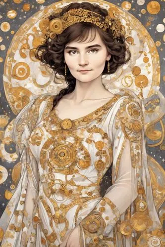 amidala,queen anne,frigga,cersei,klimley,noblewoman,emperatriz,amuria,cepora judith,klimt,archduchess,guinevere,padme,theodora,margairaz,caramon,hypatia,elizabeth i,celtic queen,klimts,Digital Art,Sticker