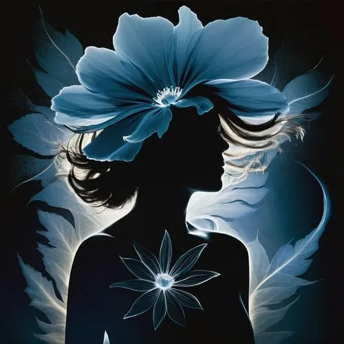 retro flower silhouette,flower illustrative,flowers png,silhouette art,woman silhouette,moonflower,blue petals,flower background,blu flower,paper flower background,gardenias,datura,widow flower,flower painting,flora, silhouette,blue flower,margueritte,blue rose,windflower,Photography,Artistic Photography,Artistic Photography 06