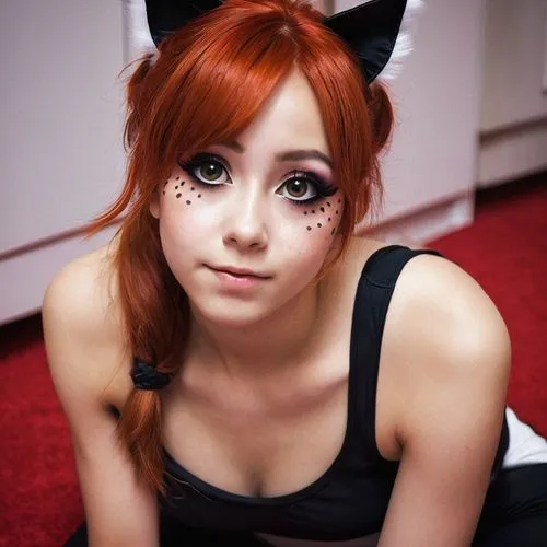 asuka langley soryu,cat ears,cosplay image,lindsey stirling,cat eyes,red cat,cosplay,red tabby,redhead doll,cute fox,cat eye,cat's eyes,cat kawaii,redfox,kat,ginger cat,cosplayer,little fox,feline look,hinata,Conceptual Art,Fantasy,Fantasy 06