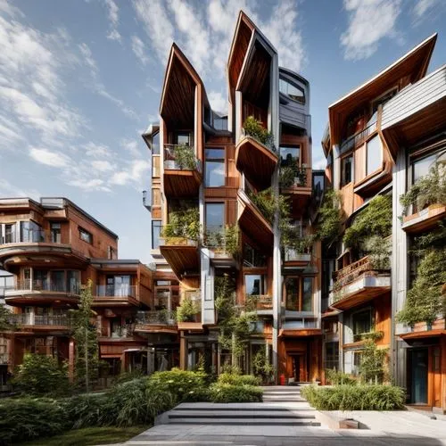 corten steel,mixed-use,cube stilt houses,eco-construction,modern architecture,urban design,apartment block,kirrarchitecture,cubic house,apartment blocks,apartment complex,apartment building,futuristic