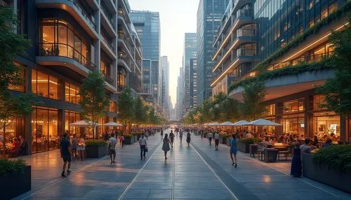 citycenter,broadgate,taikoo,costanera center,transbay,difc,pedestrianized,wangfujing,abdali,sathorn,capitaland,hudson yards,shopping street,marunouchi,potsdamer platz,biopolis,pedestrian zone,broadmead,guangzhou,jbr,Photography,General,Realistic