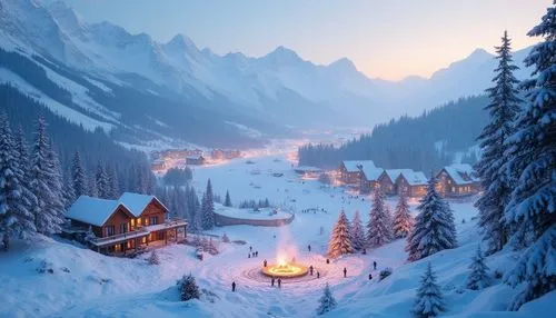 christmas landscape,winter village,winter landscape,snowy landscape,snow landscape,winter magic,winter background,alpine village,winter wonderland,christmas snowy background,santa's village,winter night,snowy mountains,winter house,mountain village,snow scene,winterland,mountain huts,austria,mountain hut,Photography,General,Realistic