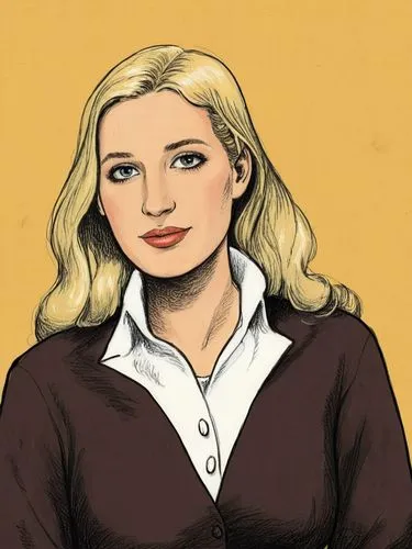 Back when Alice Elisabeth Weidel was still a well-behaved girl 😇✨.,drawing of a woman wearing a black jacket,namorita,pixton,knope,comic halftone woman,portrait of christi,kudrow,delpy,kamandi,britta